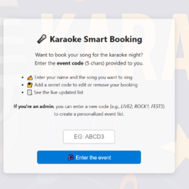 Online singer booking and song request service with Karaoke Smart Booking